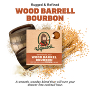 4-Pack Wood Barrel Bourbon Natural Bar Soap T4