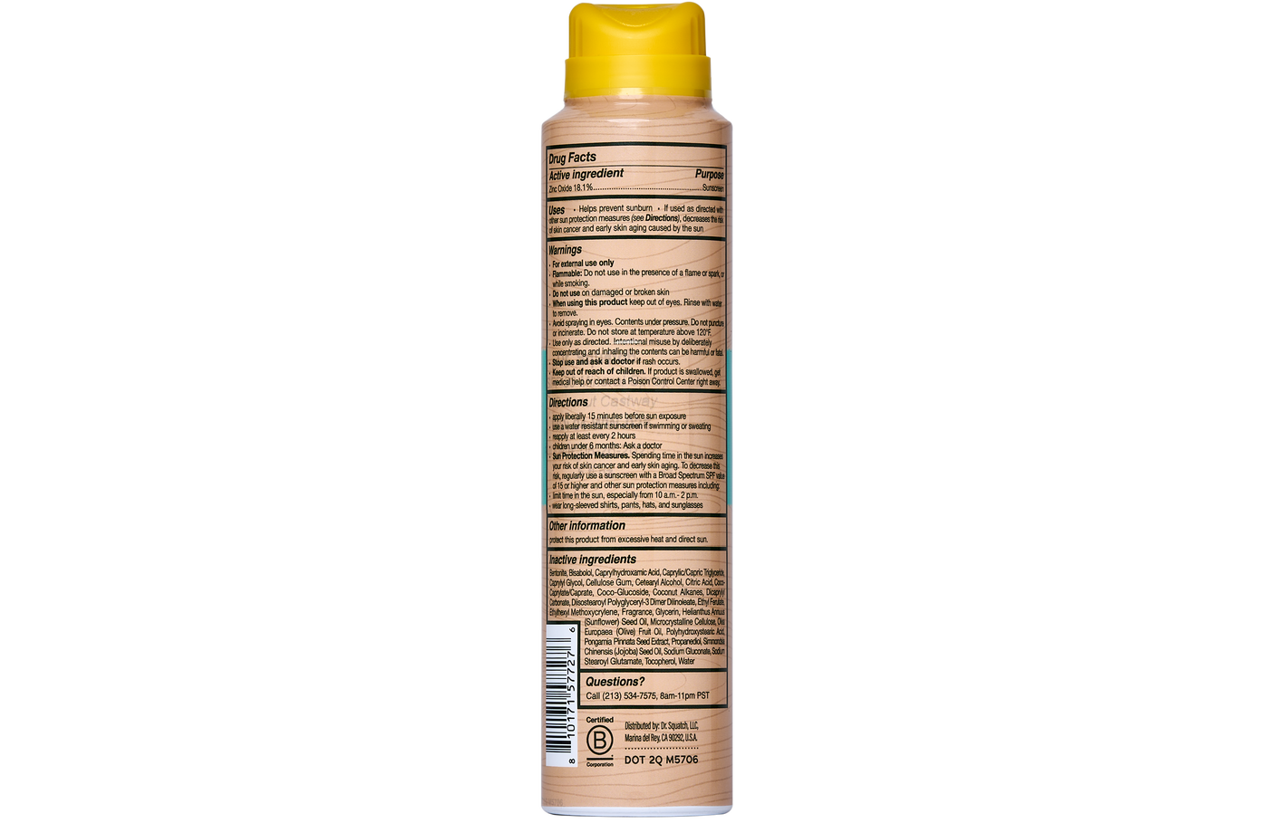 Spray Sunscreen | SPF 30 UVA/UVB Protection | Non-Greasy Mineral Sunscreen for Men I6