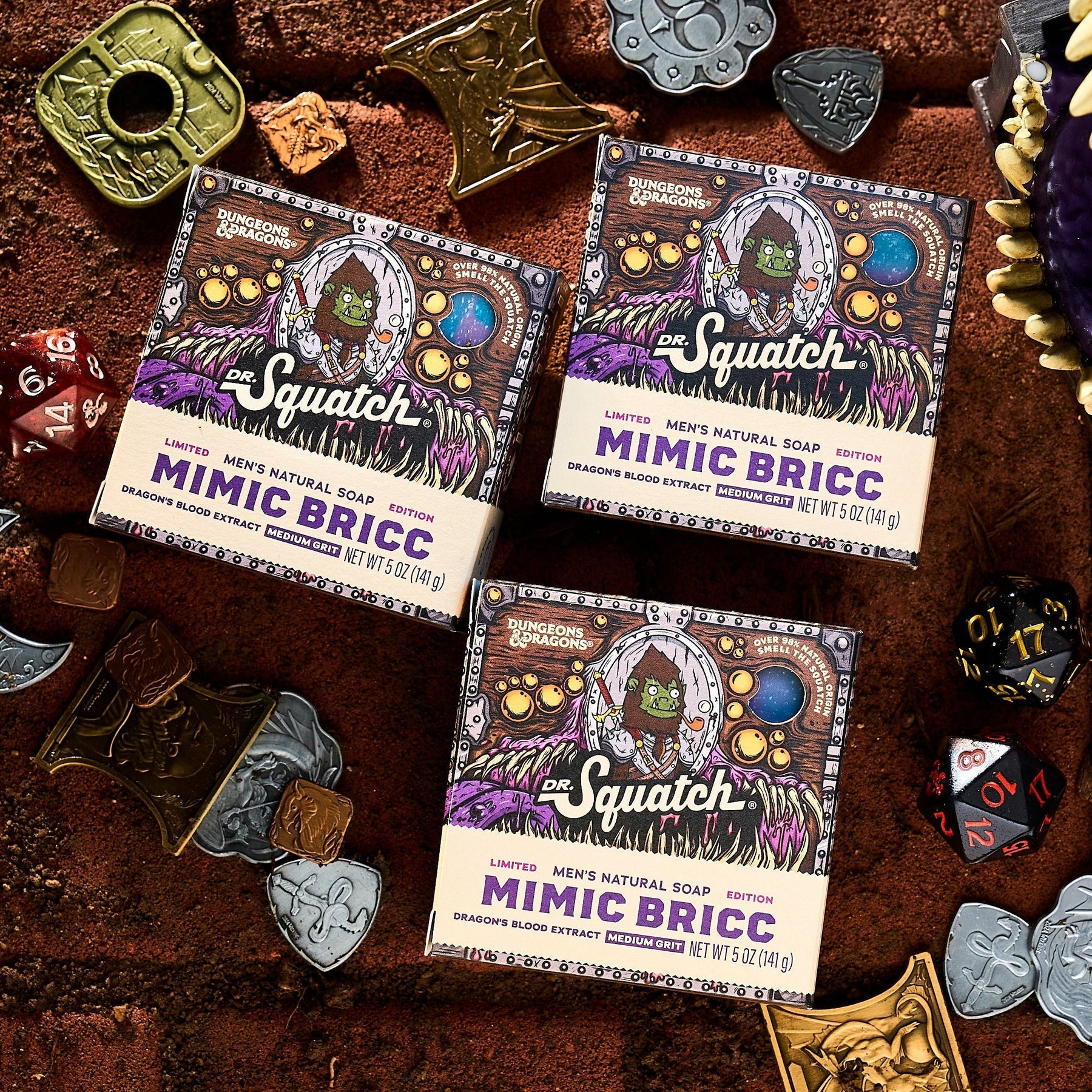 Dungeons & Dragons Mimic Bricc 3-Pack - Exclusive Limited Edition Bar Soap O4