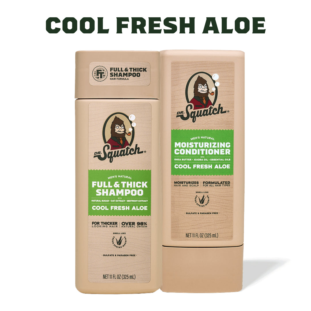 Hair Care Kit + Free Scalp Scrubber | Full & Thick Shampoo | Moisturizing Conditioner | Natural Products for Men F1