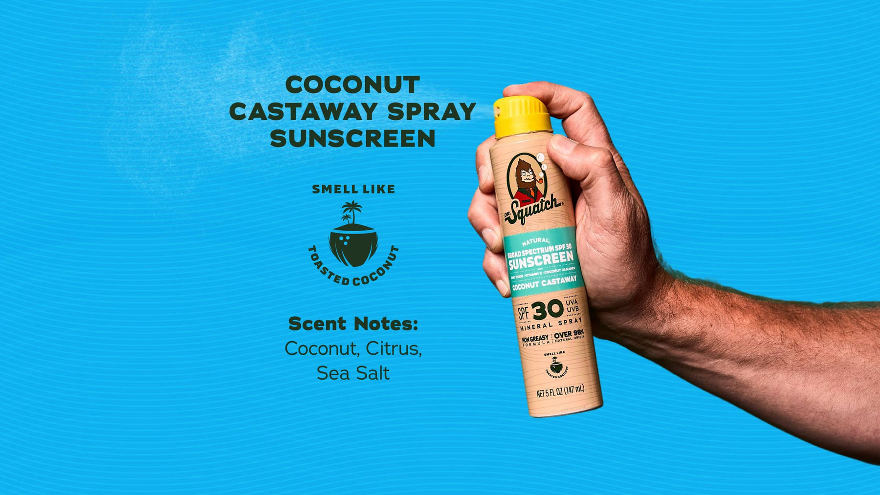 Spray Sunscreen | SPF 30 UVA/UVB Protection | Non-Greasy Mineral Sunscreen for Men I6