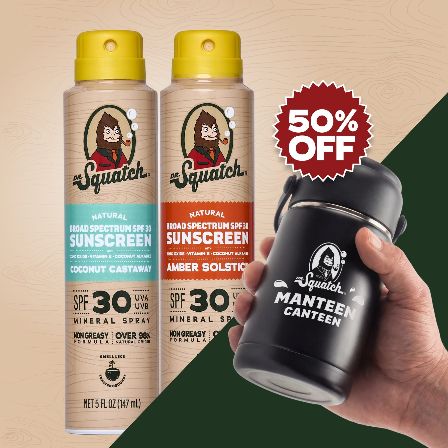 2-Pack Sunscreen + Manteen Canteen K0
