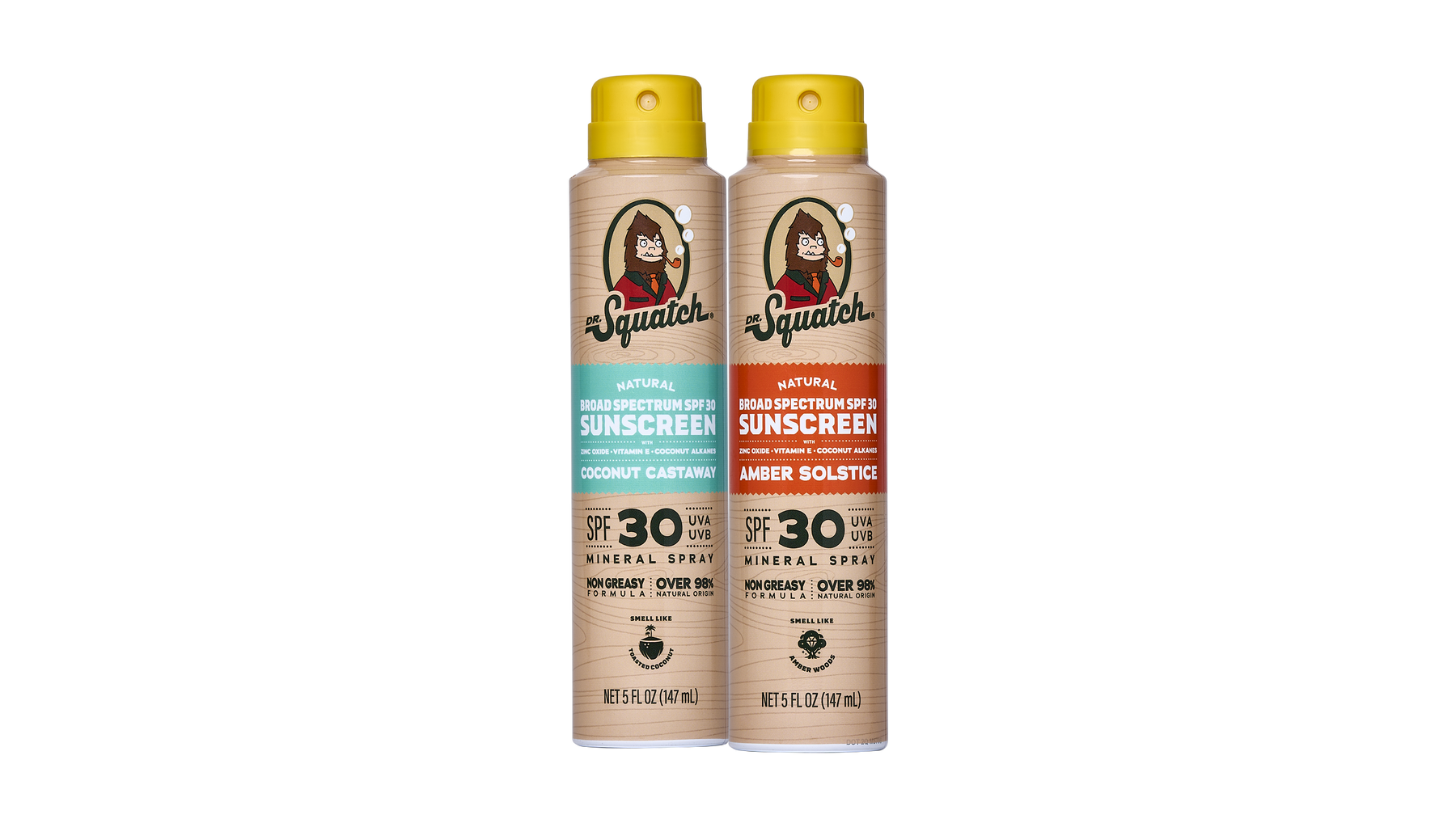 Spray Sunscreen 2-Pack | SPF 30 UVA/UVB Protection | Non-Greasy Mineral Sunscreen for Men J1