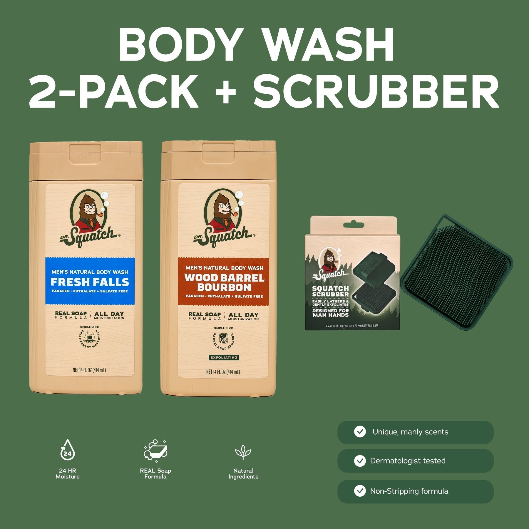 Body Wash 2-Pack + Scrubber N2