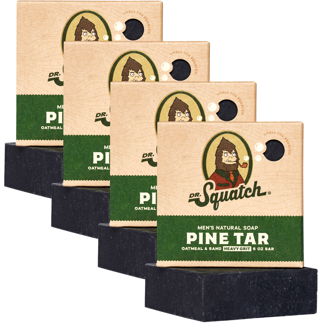 4-Pack Pine Tar Natural Bar Soap O8